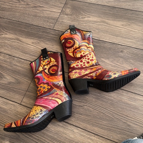 Nomad Yippy rain boots Turquoise Monet color - Picture 3 of 9